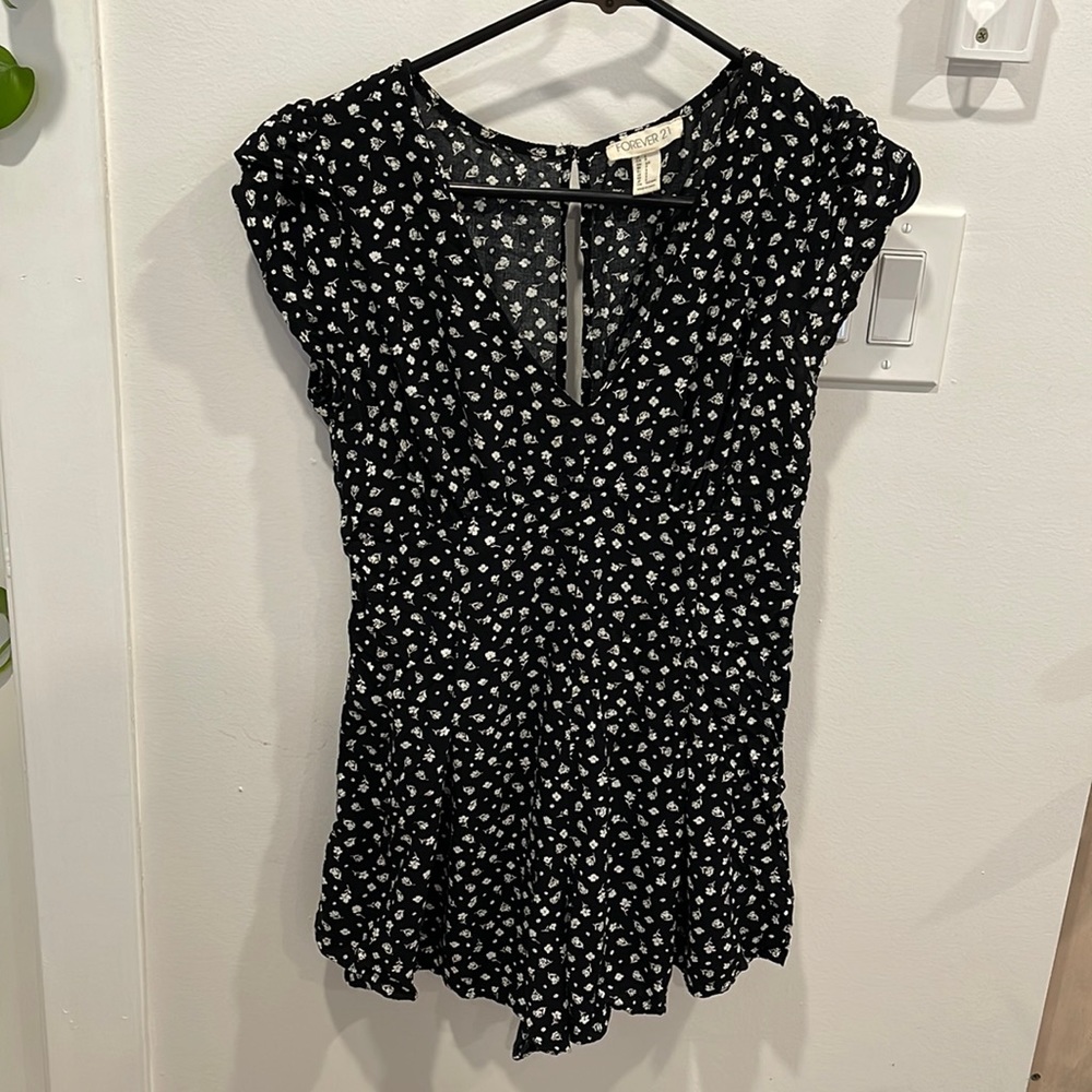 Black Floral romper